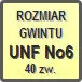Piktogram - Rozmiar gwintu: UNF No6 40zw.